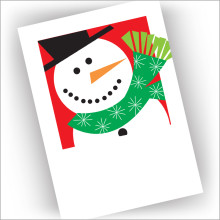 Snowman and Scarf Holiday Cards