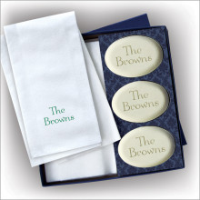 Soap and Guest Towel Set - Oval Soaps - Block Name