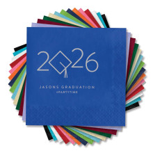 Year Grad Cap - Letterpress Beverage Napkins