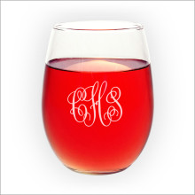Stemless Wine Glasses - with Monogram