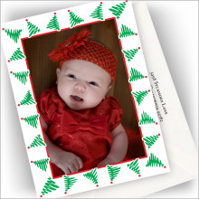 Swirl Tree Border Photo Cards - Vertical