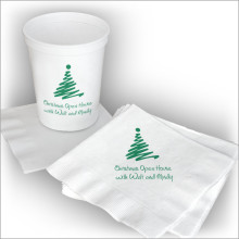 Swirl Tree Cup & Napkin Set