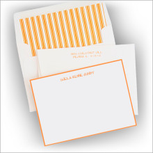 Tangerine Hand Bordered Correspondence Cards