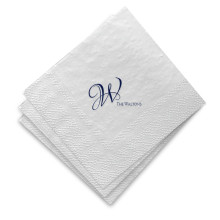 Textured Beverage Napkins - Format 3 - Name