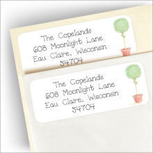 Topiary Return Address Label