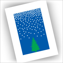 Tree in Snow Holiday Cards