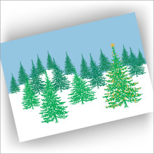 Trees in Snow Holiday Cards