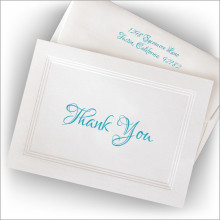 Versatile Triple Beveled Border Thank You Notes