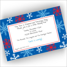 Winter Snow Invitations - Horizontal