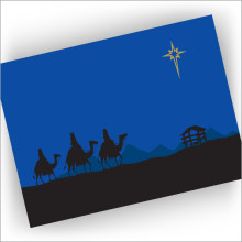 Wise Men and Manger Holiday Cards