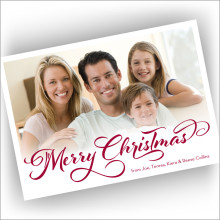 Xmas Calligraphy Holiday Photocard