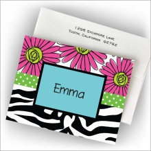 Zebra Daisies Fold Note