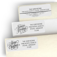 Christmas Greetings Address Label