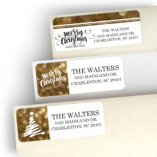 Merry Christmas Greetings Address Label