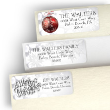 Glistening Christmas Address Label