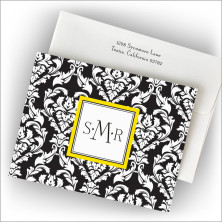 Black Damask Notes