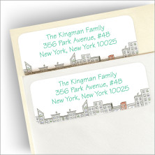 Cityscape Return Address Label
