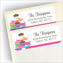 Cupcake Tower Address Labels