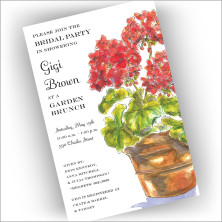 Geraniums Invitations