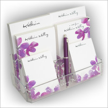 Lavender Floral Pad Set & Acrylic Holder