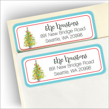 Lively Christmas Tree Return Address Label