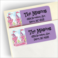 Pink Castle Address Labels
