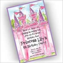 Pink Castle Invitations