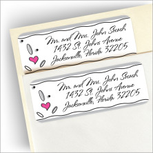 Slim Bride and Groom Address Labels