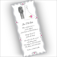 Slim Bride and Groom Invitations