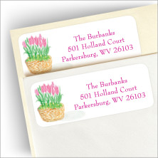 Tulip Basket Return Address Label