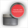 Colorful Labels Tin - Peach