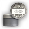 Distressed Damask Label Tin - Black 