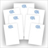 Desk Memo Pad Set  with Monogram - White