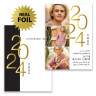 Triple Photo Strip Foil Graduation Invitation