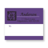 Antique Initial Shipping Labels - Purple