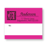 Antique Initial Shipping Labels - Hot Pink