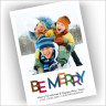 Be Merry Holiday Photocard - Format 3