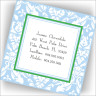 Damask Calling Cards - Blue