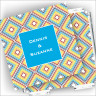 Designer Coasters and Holder - Color Blocks
