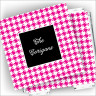Designer Coasters and Holder - Houndstooth