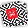 Designer Coasters and Holder - with Monogram - Blocks