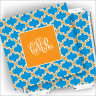 Designer Coasters and Holder - with Monogram - Bristol Tile