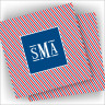 Designer Coasters - with Monogram - Americana Stripe
