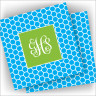 Designer Coasters - with Monogram - Honeycomb