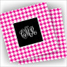 Designer Coasters - with Monogram - Houndstooth