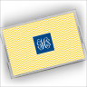 Designer Serving Trays - Large - with Monogram - Yellow Chevron