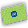 Designer Serving Trays - Large - with Monogram - Lime Vine