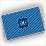 Designer Serving Trays - Large - with Monogram - Blue Stripe