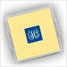 Designer Serving Trays - Small - with Monogram - Yellow Chevron