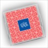 Designer Serving Trays - Small - with Monogram - Red Swirls